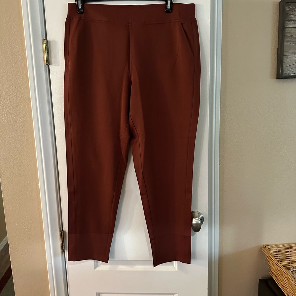 32 degrees cool pants joggers with pockets, burgundy, large